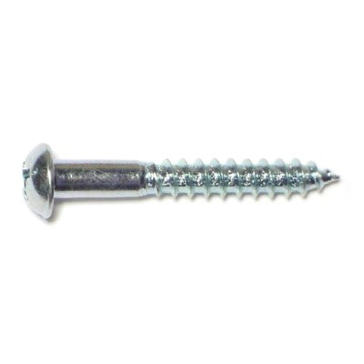 #6 x 1" Zinc Plated Steel Phillips Round Head Wood Screws