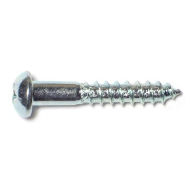 #8 x 1" Zinc Plated Steel Phillips Round Head Wood Screws