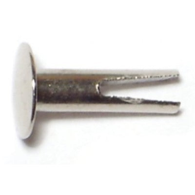 5/32" x 5/16" x 7/16" Nickel Plated Steel Truss Head Split Rivets