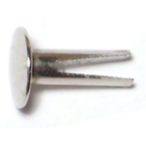 5/32" x 5/16" x 1/2" Nickel Plated Steel Truss Head Split Rivets