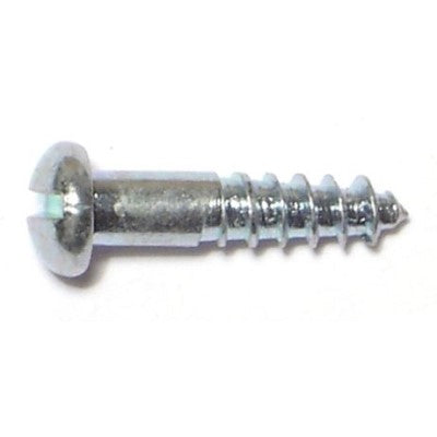 #6 x 5/8" Zinc Plated Steel Slotted Round Head Wood Screws