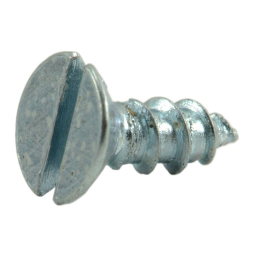 #2 x 1/4" Zinc Plated Steel Slotted Flat Head Wood Screws