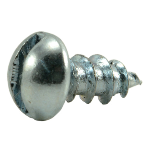 #4 x 1/4" Zinc Plated Steel Slotted Round Head Wood Screws