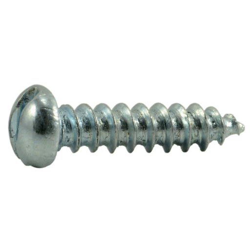 #4 x 1/2" Zinc Plated Steel Slotted Round Head Wood Screws