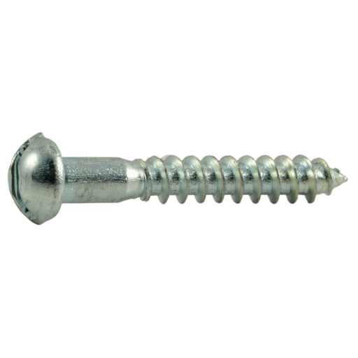 #4 x 3/4" Zinc Plated Steel Slotted Round Head Wood Screws