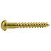 #4 x 7/8" Brass Slotted Round Head Wood Screws