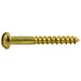 #4 x 1" Brass Slotted Round Head Wood Screws