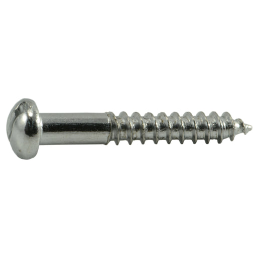 #6 x 1" Steel Slotted Round Head Wood Screws