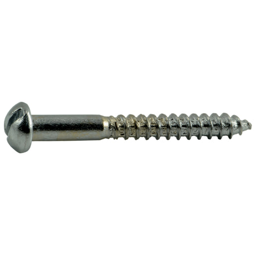 #6 x 1-1/4" Steel Slotted Round Head Wood Screws