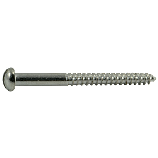 #8 x 2" Steel Slotted Round Head Wood Screws