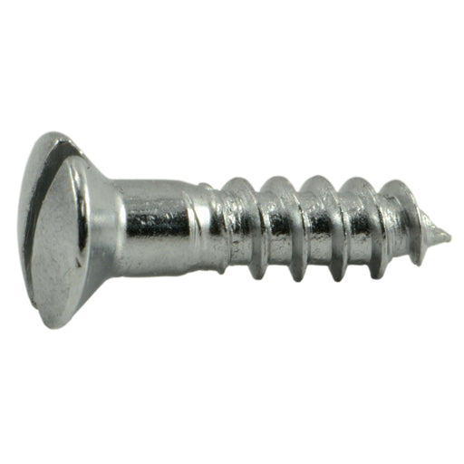 #4 x 1/2" Steel Slotted Oval Head Wood Screws