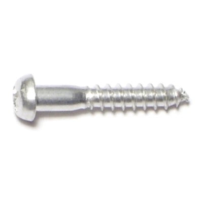 #8 x 1" Aluminum Phillips Round Head Wood Screws