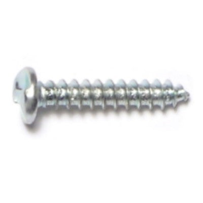 #6 x 3/4" Zinc Plated Steel One-Way Slotted Pan Head Sheet Metal Screws