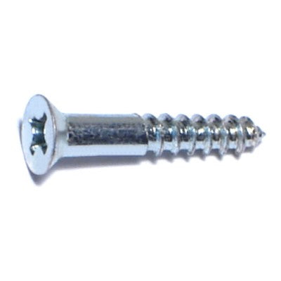 #5 x 3/4" Zinc Plated Steel Phillips Flat Head Wood Screws