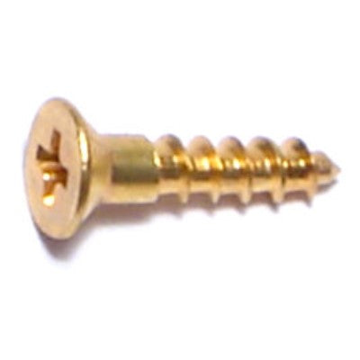 #4 x 1/2" Brass Phillips Flat Head Wood Screws