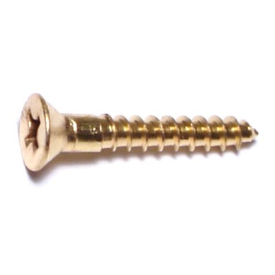 #6 x 7/8" Brass Phillips Flat Head Wood Screws