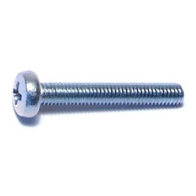 3mm-0.5 x 20mm Zinc Plated Class 4.8 Steel Coarse Thread Phillips Pan Head Machine Screws