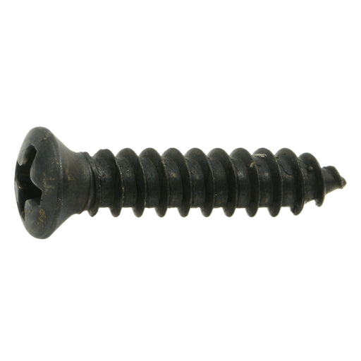 #8 x 3/4" Black Steel Phillips Oval Head Sheet Metal Screws