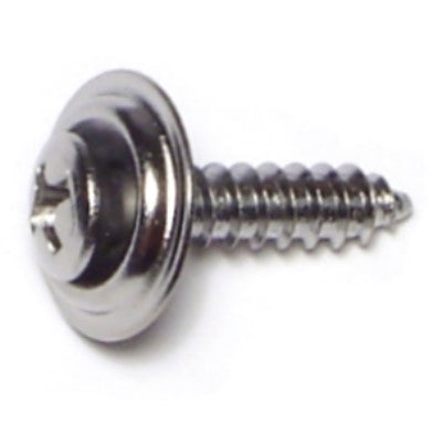 #8 x 3/4" Steel Phillips Oval Trim Washer Head Sheet Metal Screws