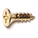 #12 x 3/4" Brass Plated Steel Phillips Flat Head Sheet Metal Screws