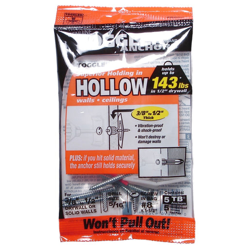 3/8" to 1/2" Toggler Hollow Wall Anchors