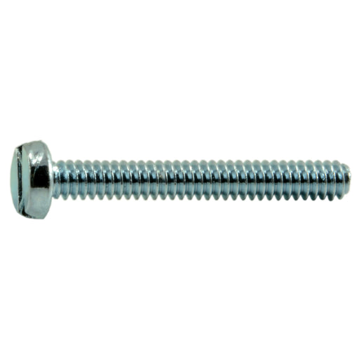 1.6mm-0.35 x 12mm Zinc Plated Class 4.8 Steel Coarse Thread Slotted Pan Head Machine Screws