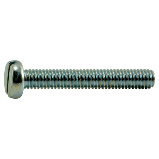 3mm-0.5 x 20mm Zinc Plated Class 4.8 Steel Coarse Thread Slotted Pan Head Machine Screws