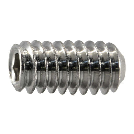 1/4"-20 x 1/2" 18-8 Stainless Steel Coarse Thread Hex Socket Headless Set Screws