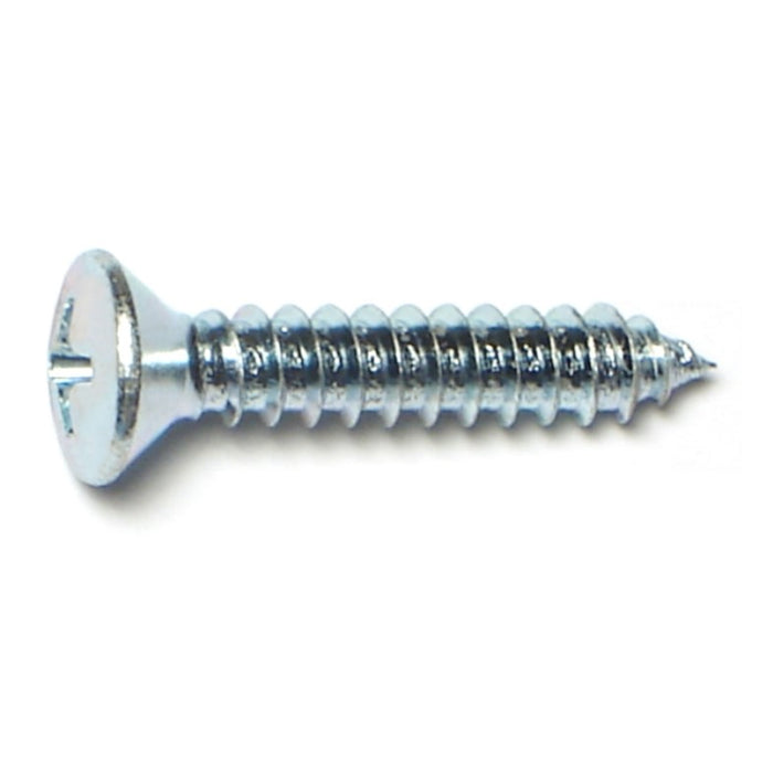 #10 x 1" Zinc Plated Steel Phillips Oval Head Sheet Metal Screws