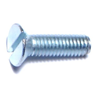 3mm-0.5 x 10mm Zinc Plated Class 4.8 Steel Coarse Thread Slotted Flat Head Machine Screws