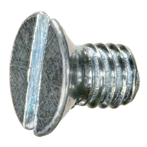 4mm-0.7 x 6mm Zinc Plated Class 4.8 Steel Coarse Thread Slotted Flat Head Machine Screws