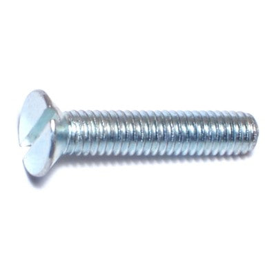 4mm-0.7 x 20mm Zinc Plated Class 4.8 Steel Coarse Thread Slotted Flat Head Machine Screws