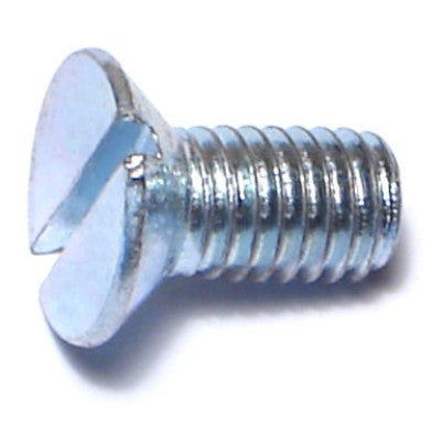 5mm-0.8 x 10mm Zinc Plated Class 4.8 Steel Coarse Thread Slotted Flat Head Machine Screws