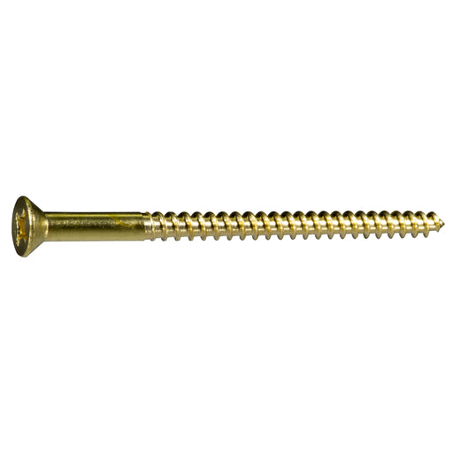 #10 x 3" Brass Phillips Flat Head Wood Screws