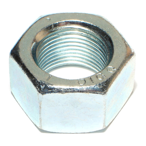 1"-14 Zinc Plated Grade 5 Steel Fine Thread Hex Nuts