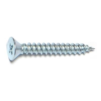 #9 x 1-1/4" Zinc Plated Steel Phillips Flat Head Hinge Screws