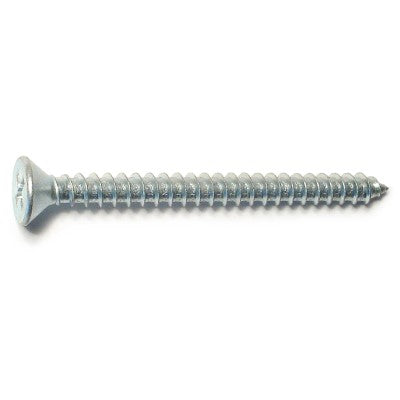 #9 x 2" Zinc Plated Steel Phillips Flat Head Hinge Screws