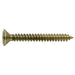 #9 x 1-1/2" Brass Plated Steel Phillips Flat Head Hinge Screws