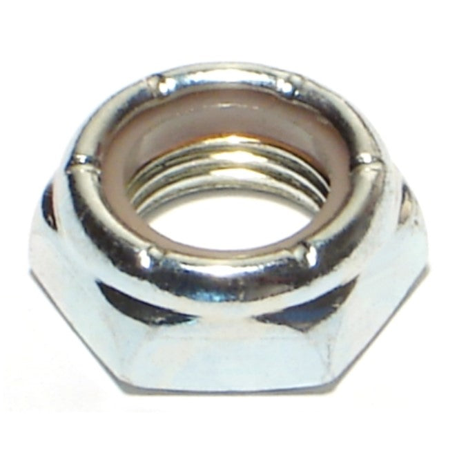 1/2"-20 Zinc Plated Grade 2 Steel Fine Thread Nylon Thin Lock Nuts