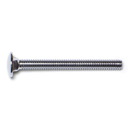 1/4"-20 x 2-1/2" Chrome Plated Grade 5 Steel Coarse Thread Carriage Head Bumper Bolts