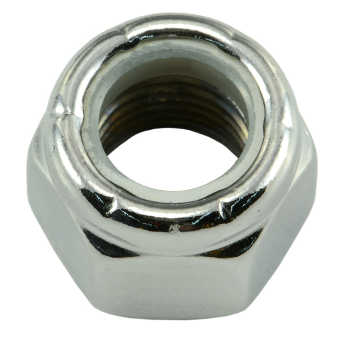 3/8"-24 Chrome Plated Steel Fine Thread Nylon Insert Lock Nuts