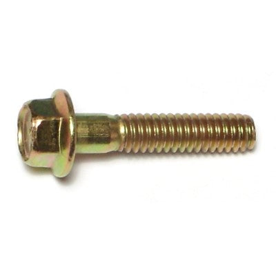 1/4"-20 x 1-1/4" Zinc Plated Grade 8 Steel Coarse Thread Hex Washer Head Flange Bolts