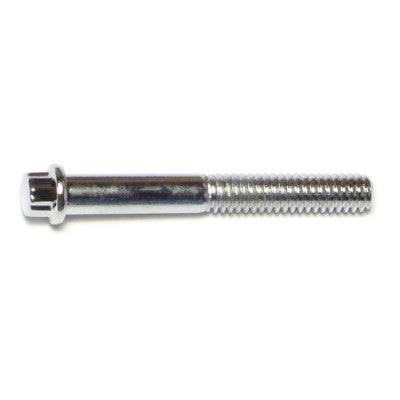 1/4"-20 x 2" Chrome Plated Steel Coarse Thread Flange Head 12-Point Cap Screws