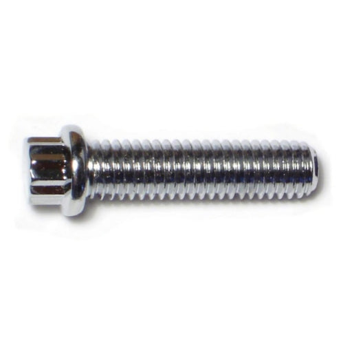 3/8"-16 x 1-1/2" Chrome Plated Steel Coarse Thread Flange Head 12-Point Cap Screws