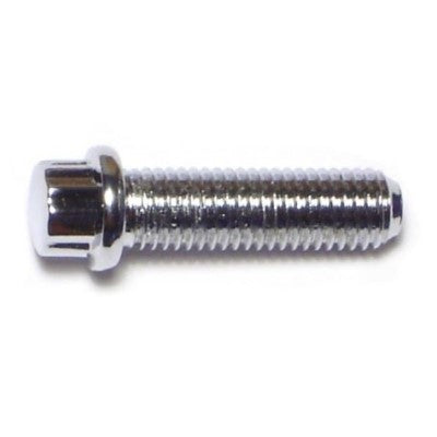 1/4"-28 x 7/8" Chrome Plated Steel Fine Thread Flange Head 12-Point Cap Screws