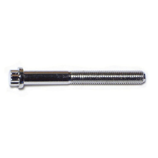 1/4"-28 x 2-1/4" Chrome Plated Steel Fine Thread Flange Head 12-Point Cap Screws