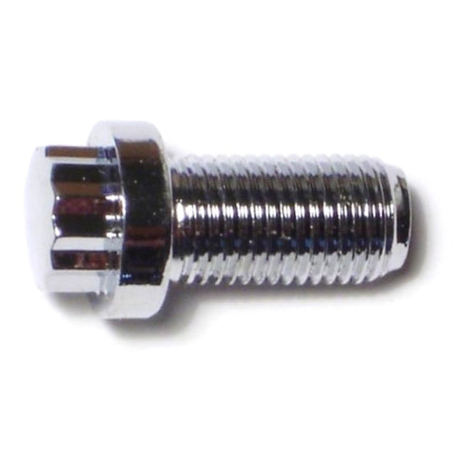 3/8"-24 x 3/4" Chrome Plated Steel Fine Thread Flange Head 12-Point Cap Screws