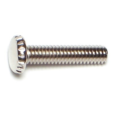 #8-32 x 3/4" Nickel Plated Steel Coarse Thread Knurled Head Screws