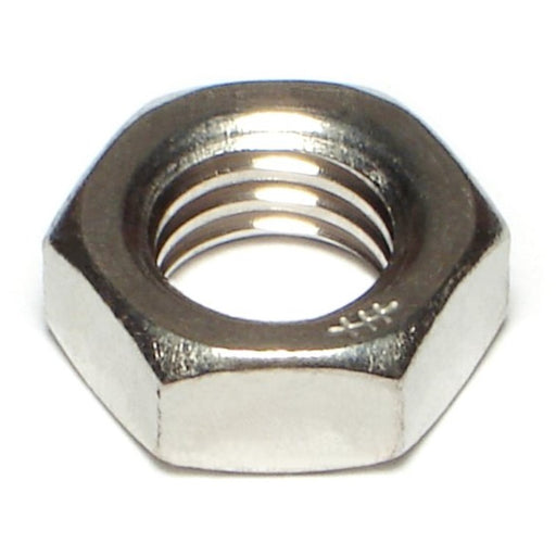 1/2"-13 x 27/32" 18-8 Stainless Steel Coarse Thread Jam Nuts