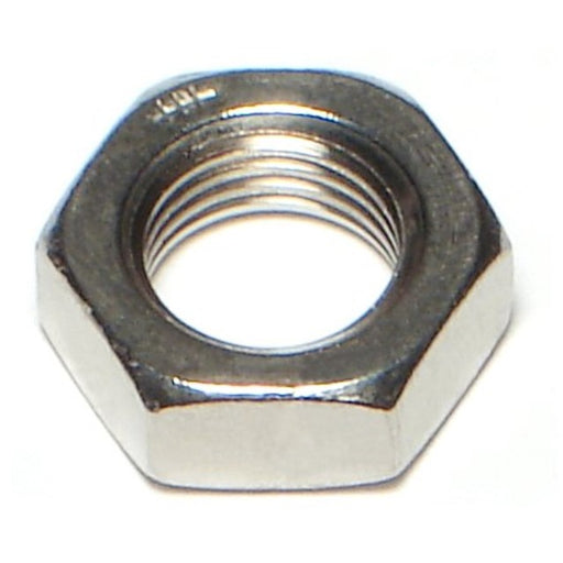 3/8"-24 x 5/8" 18-8 Stainless Steel Fine Thread Jam Nuts